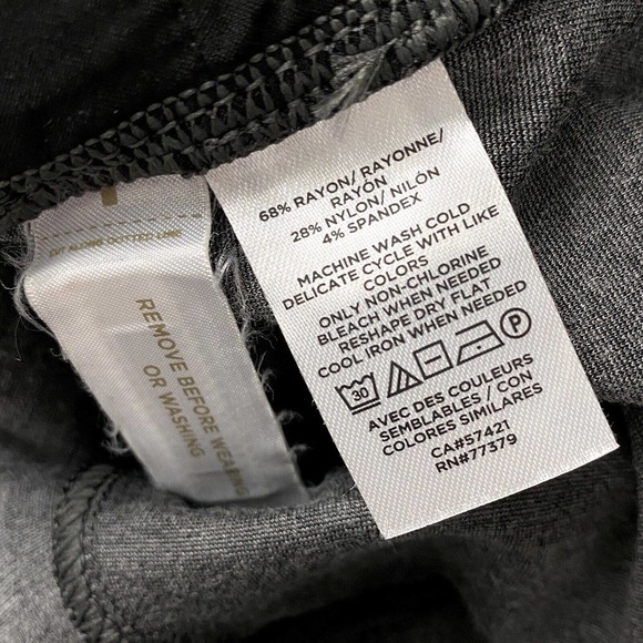 Ann Taylor sz 4P Pant Skinny Charcoal Gray Super Stretch Three Button High-Rise - Picture 6 of 7